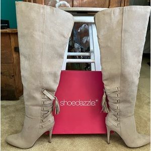 Shoedazzle Jemiah OTK over the knee boot 4” heel size 10 worn a few times.